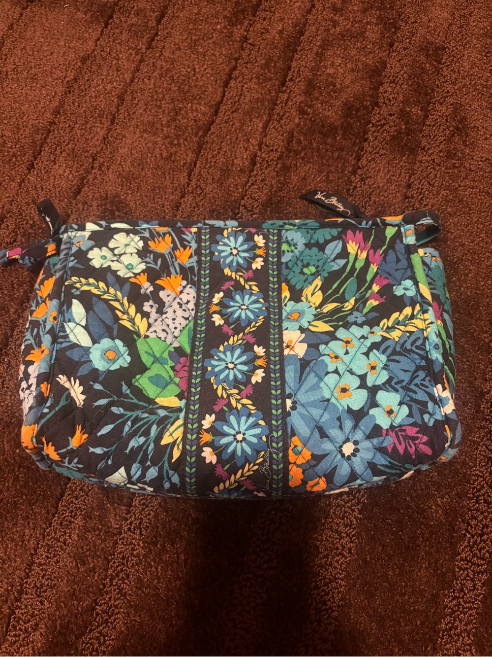 Vera Bradley Midnight Blues Quilted Cosmetic Bag - Picture 3 of 8